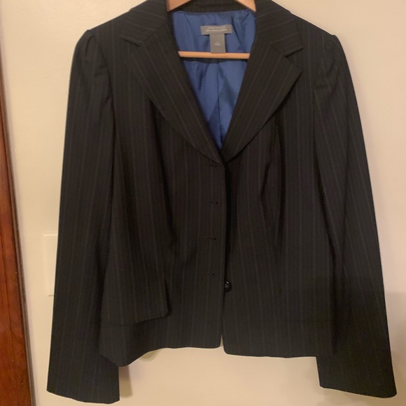 Ann Taylor Jackets & Blazers - Like new!  Ann Taylor Blue Pinstripe Suit